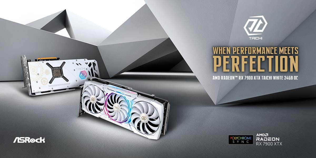 ASRock Radeon RX 7900 XTX Taichi White este primul GPU alb al brandului