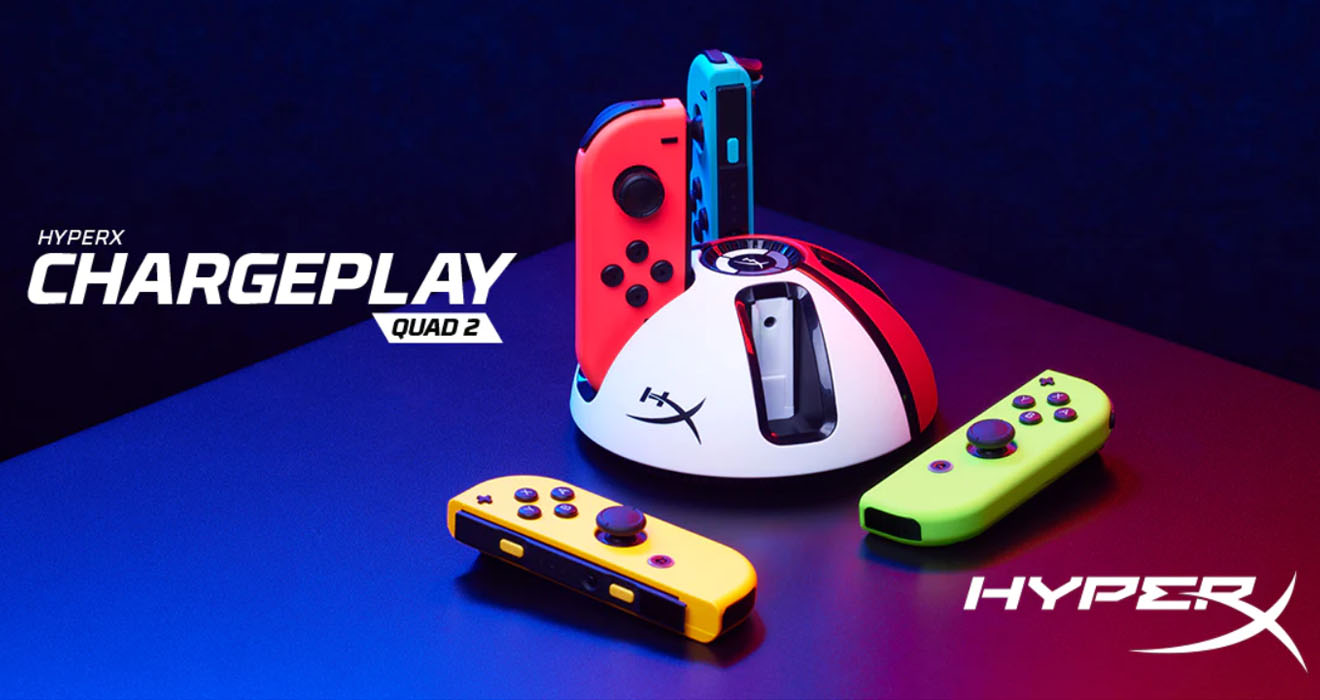 HyperX anunta ChargePlay Quad 2 pentru Nintendo Switch