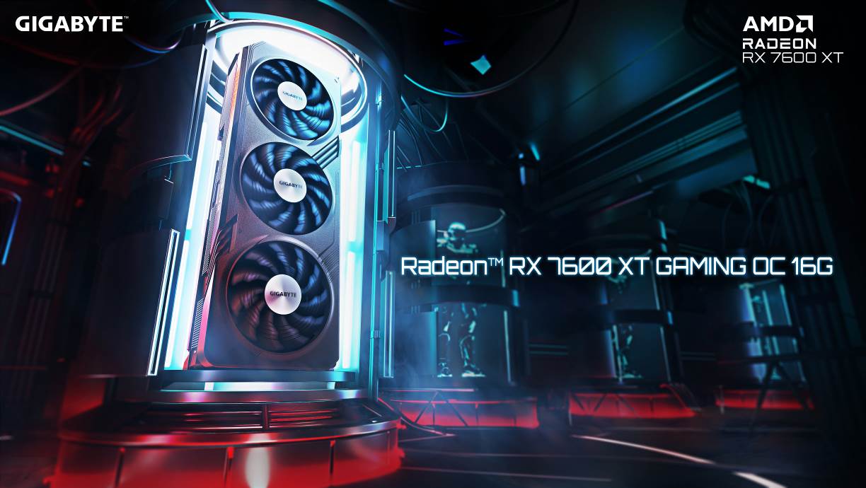 GIGABYTE lanseaza placa grafica AMD Radeon RX 7600 XT 16GB