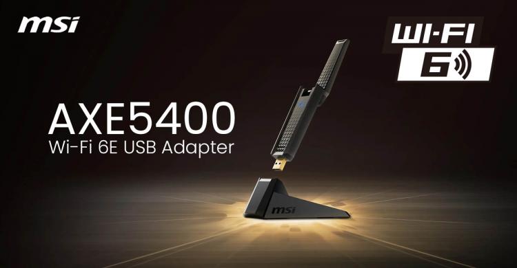 MSI prezintă adaptorul USB AXE5400 Wi-Fi 6E