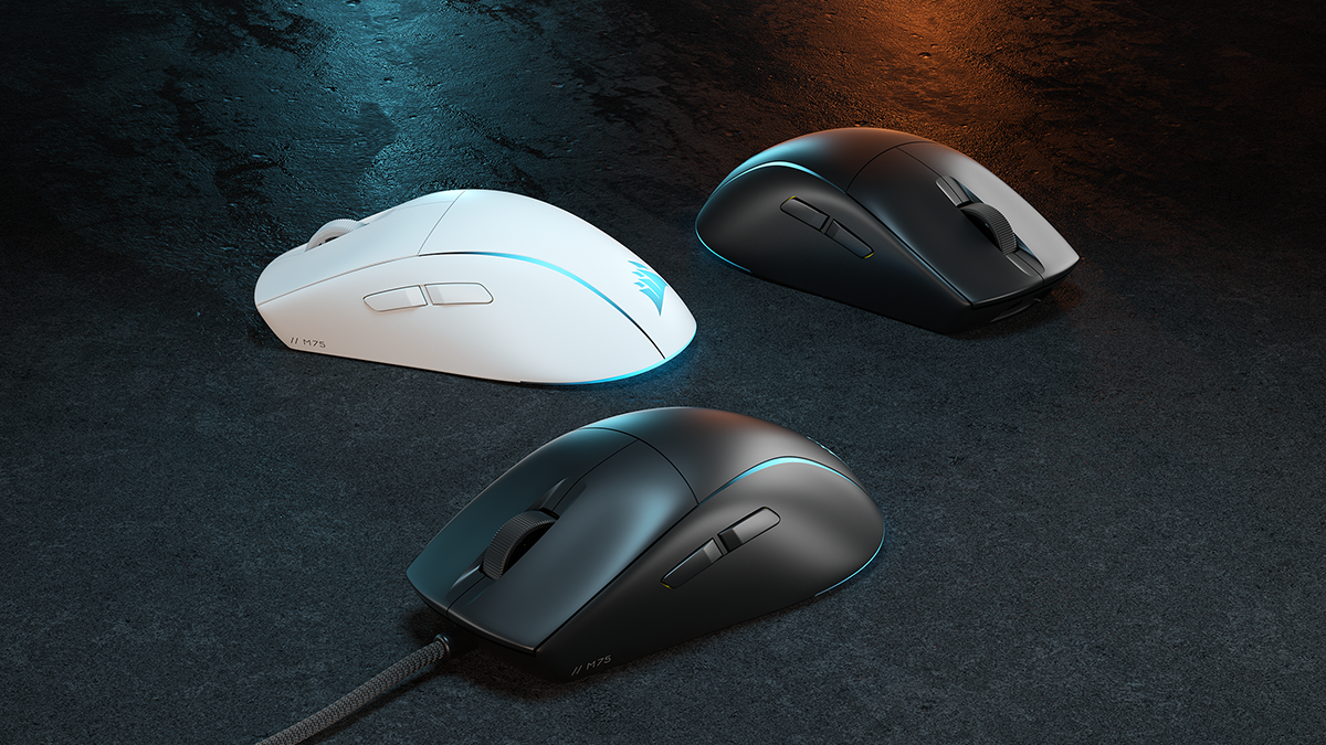 CORSAIR lansează moușii de gaming M75 și M75 WIRELESS