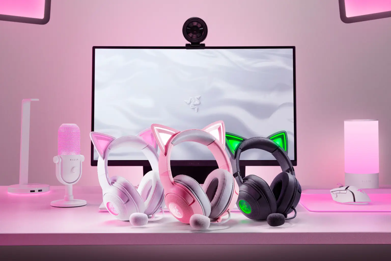 Razer anunta Kraken Kitty V2 varianta alba