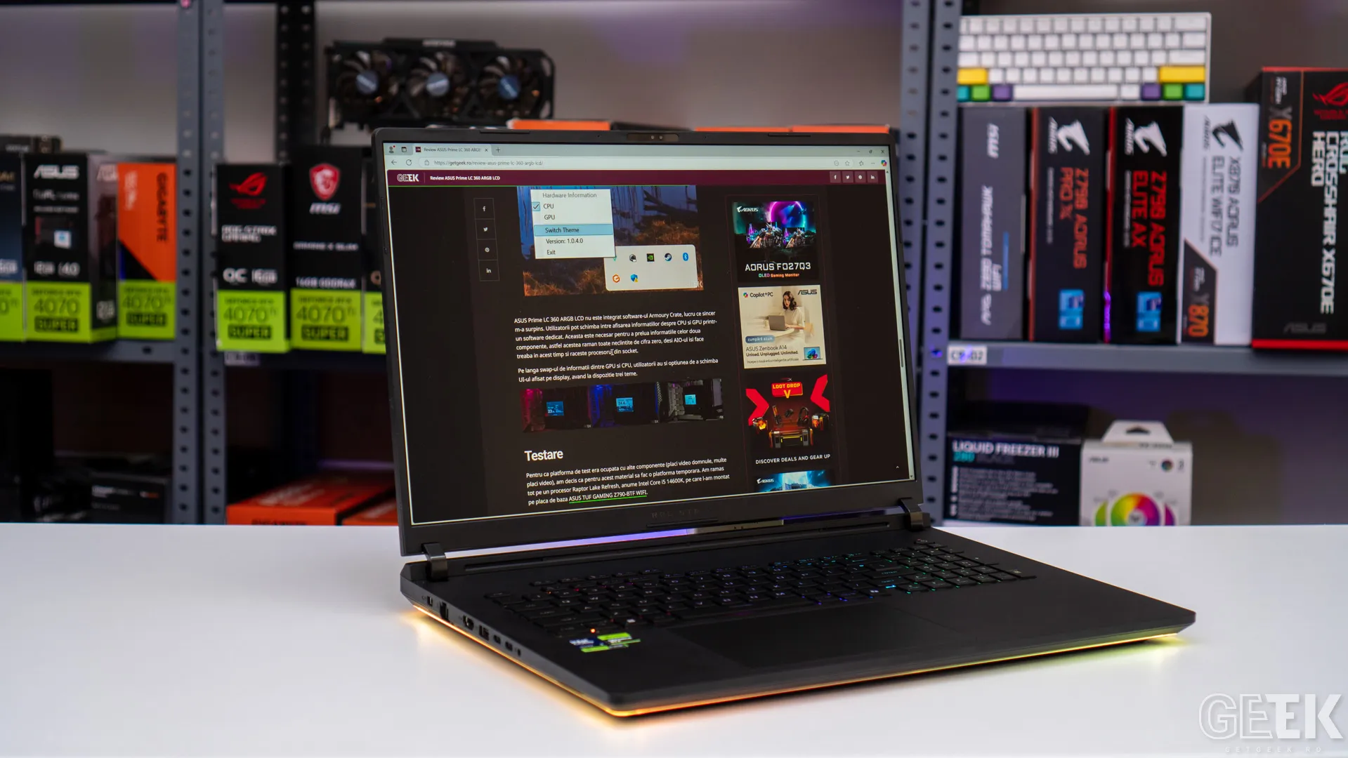 ASUS anunta disponibilitatea laptop-urilor Strix SCAR 16/18 in Romania