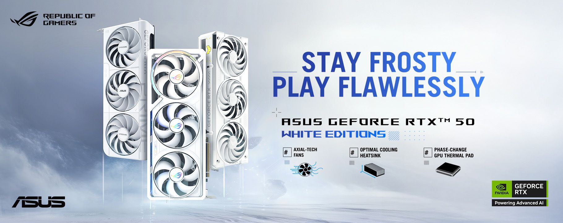 ASUS lanseaza placi video GeForce RTX 50 in editie alba