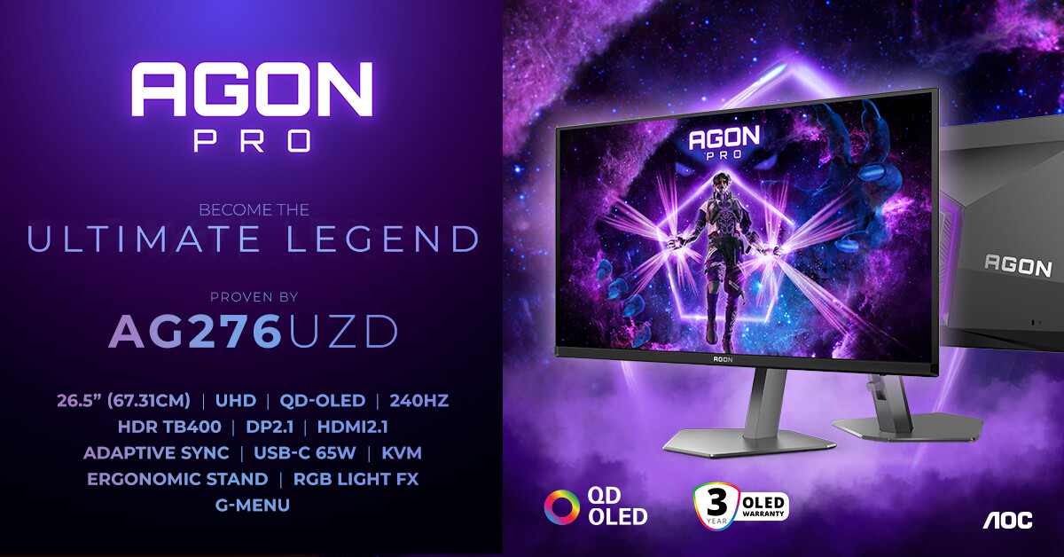 AGON by AOC lanseaza monitorul AG276UZD