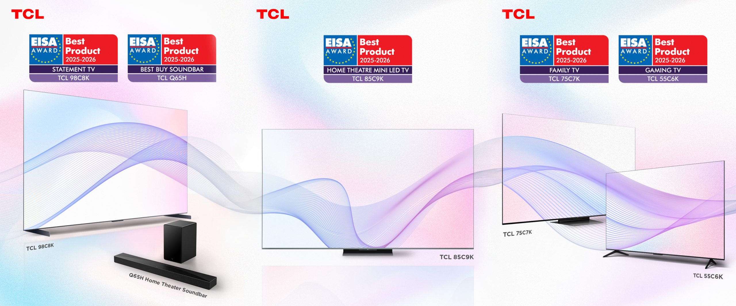TCL castiga cinci premii EISA pentru inovatie