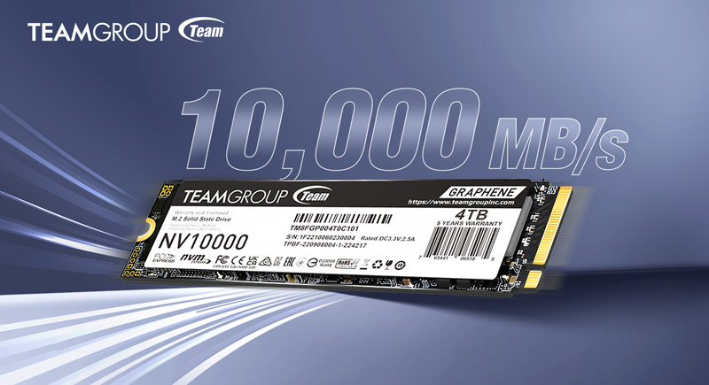 TEAMGROUP lanseaza SSD-ul M.2 PCIe Gen 5 NV10000