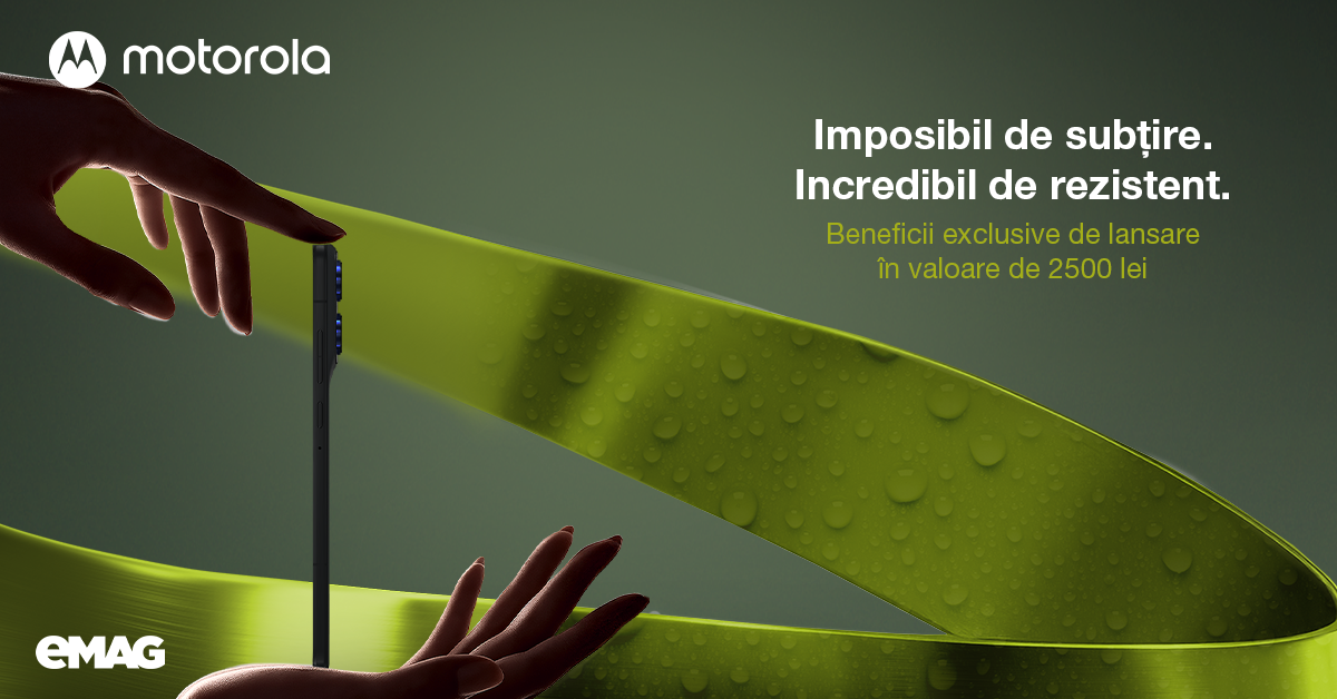 Motorola pregateste un smartphone ultra-subtire disponibil exclusiv la eMAG