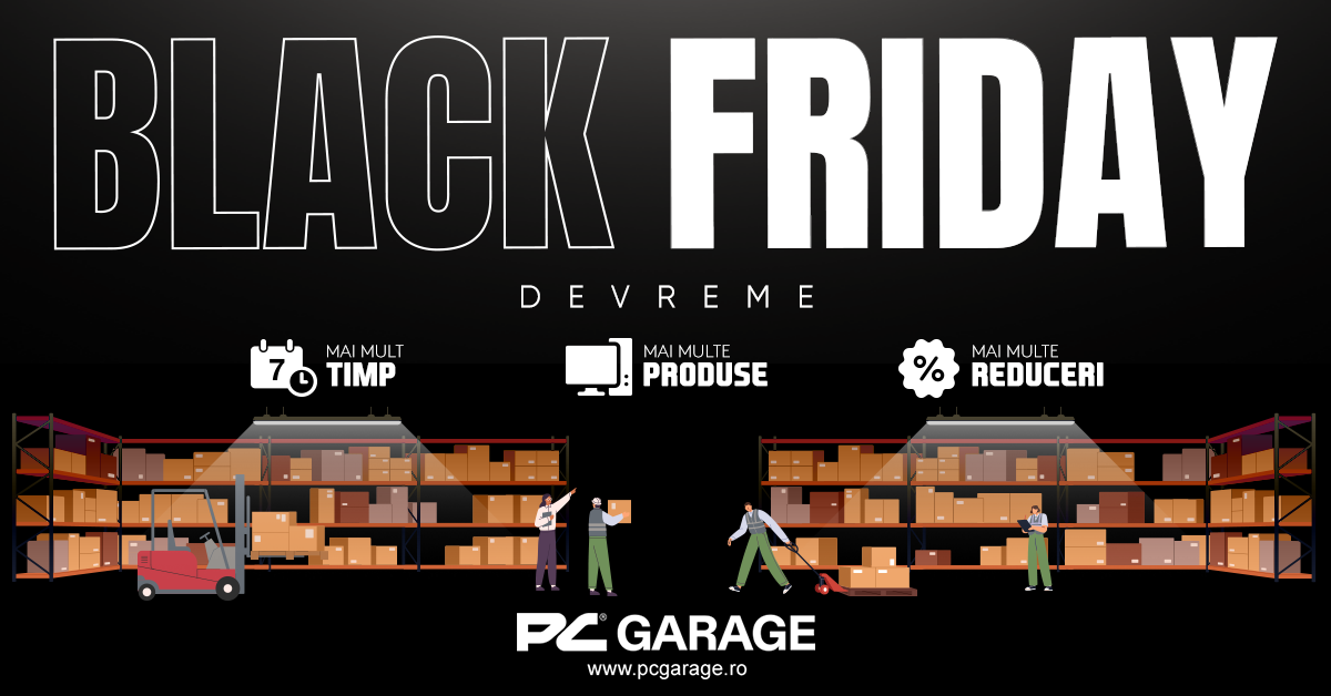 PC Garage lanseaza Black Friday Devreme cu reduceri de pana la 20% la PC-uri gaming si periferice