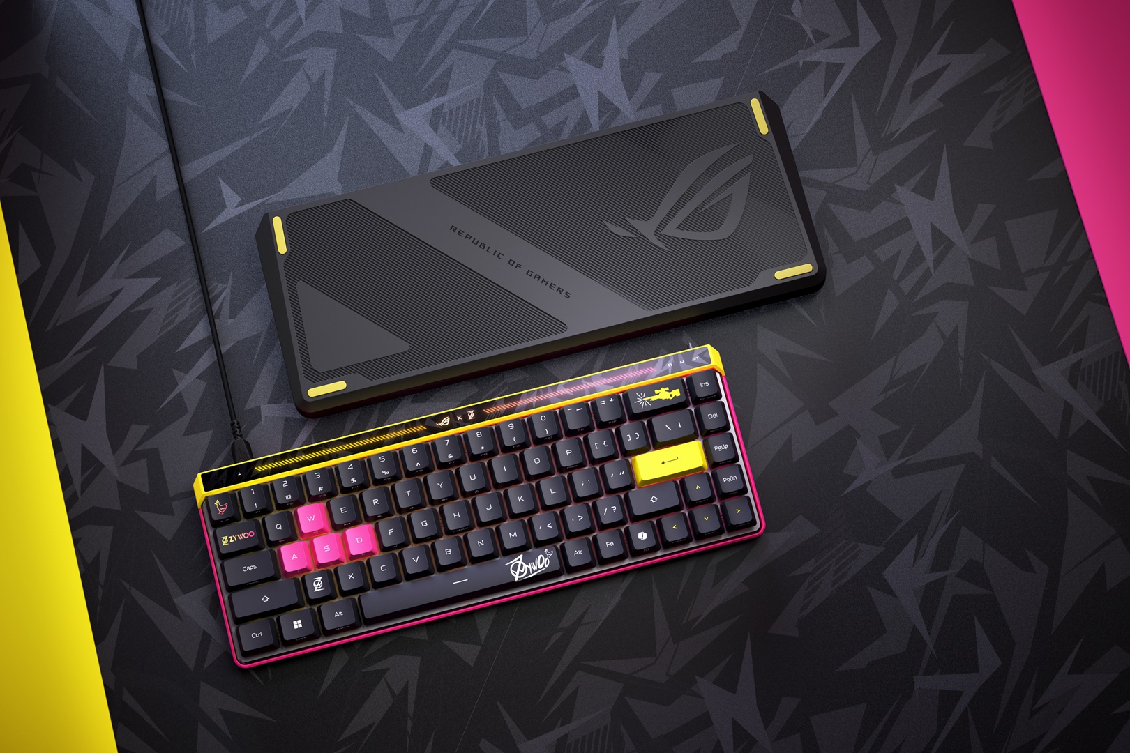 ASUS lanseaza tastatura ROG Falchion Ace HFX ZywOo Edition