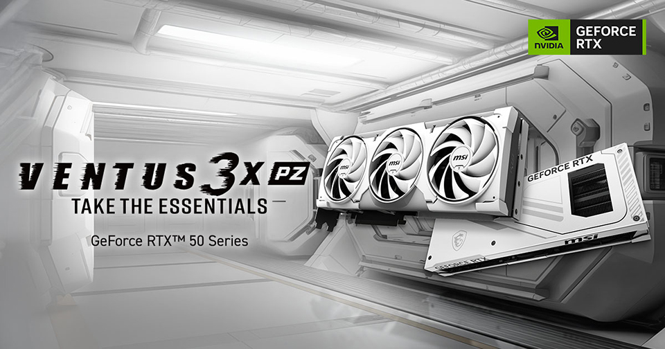 MSI lanseaza seria GeForce RTX 5070 Ti 16G VENTUS 3X PZ conceputa pentru Project Zero