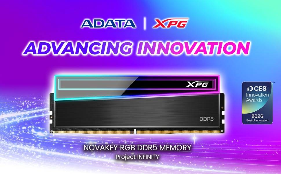 XPG castiga premiul Best of Innovation la CES 2026 pentru XPG NOVAKEY RGB DDR5