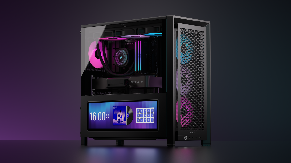 CORSAIR lanseaza carcasa FRAME 4000D LCD RS ARGB cu ecran tactil XENEON EDGE de 14.5″