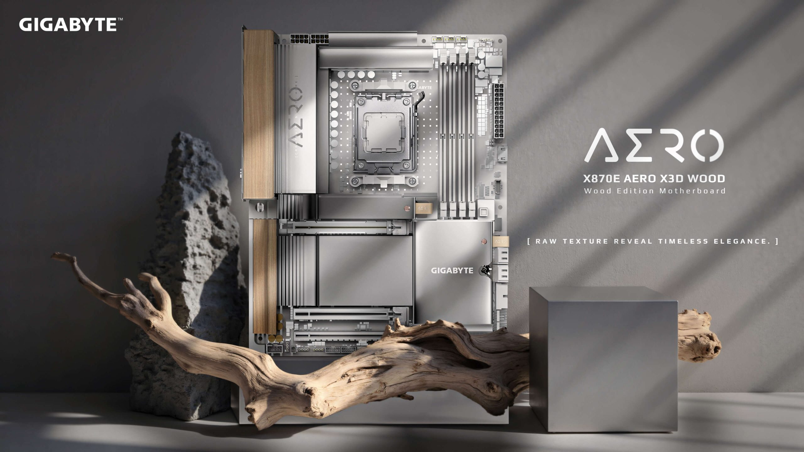 GIGABYTE lanseaza X870E AERO X3D WOOD