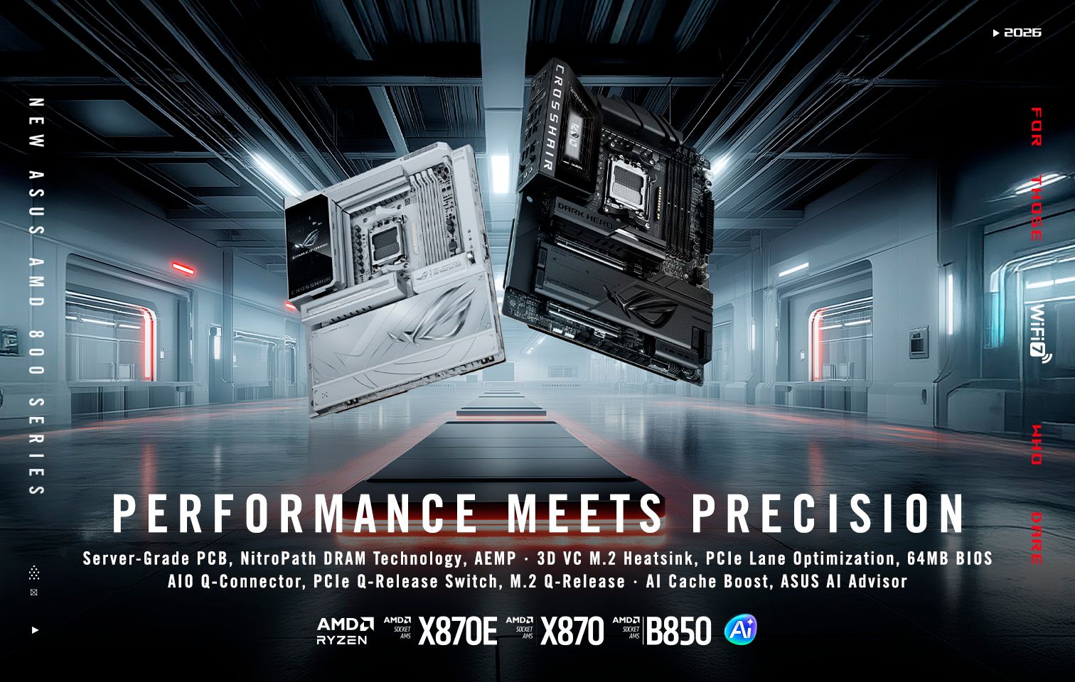 ASUS lanseaza la CES 2026 o noua generatie de placi de baza AM5 pentru procesoare AMD Ryzen 9000