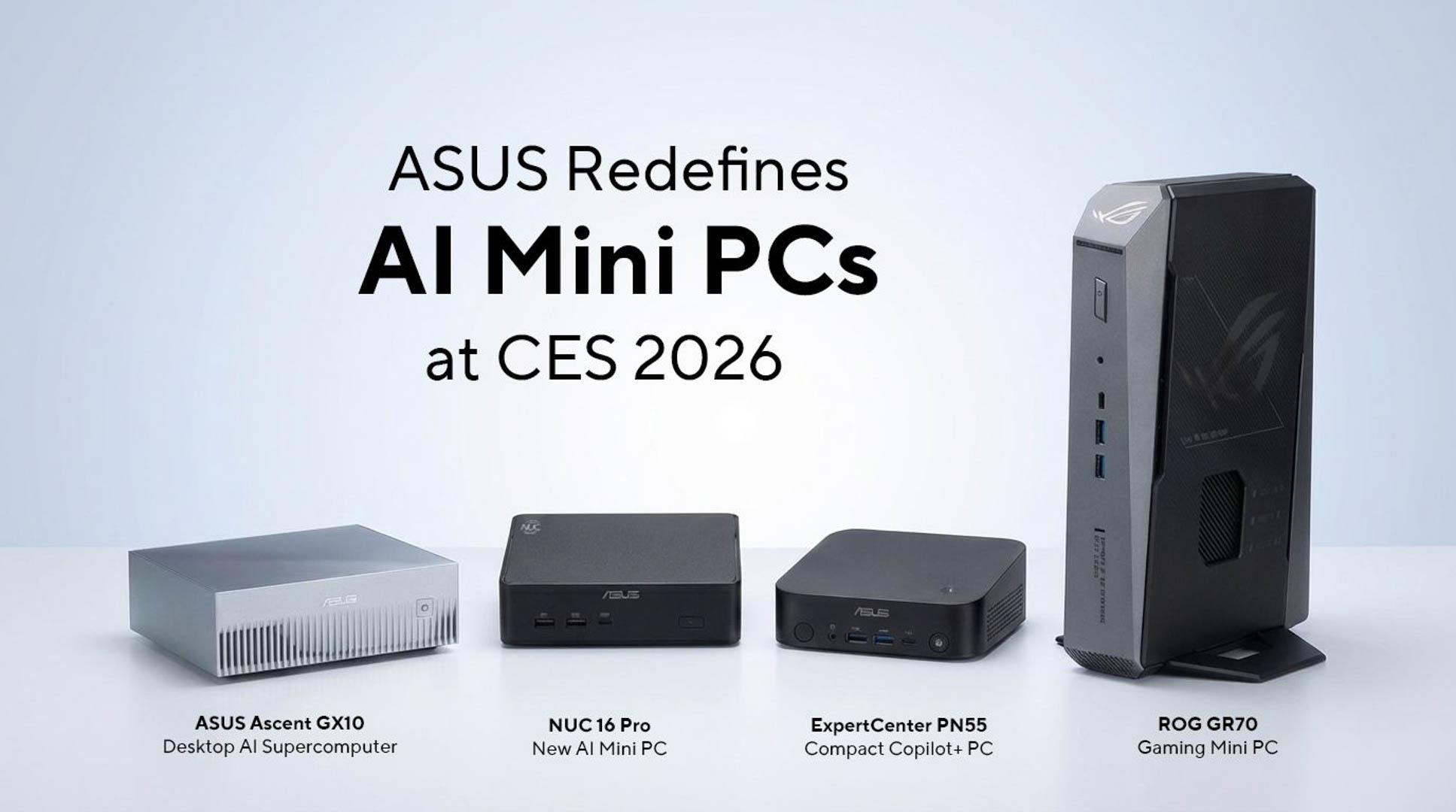 ASUS lanseaza la CES 2026 o noua gama de mini PC-uri NUC