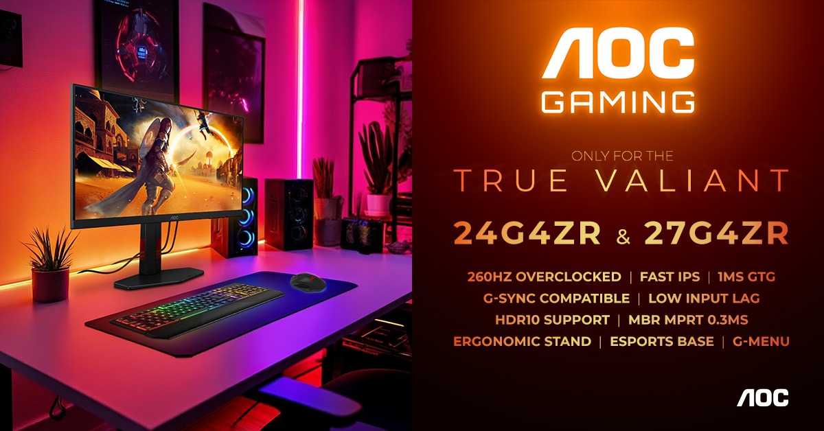 AGON by AOC lanseaza monitoarele de gaming AOC GAMING 24G4ZR si 27G4ZR