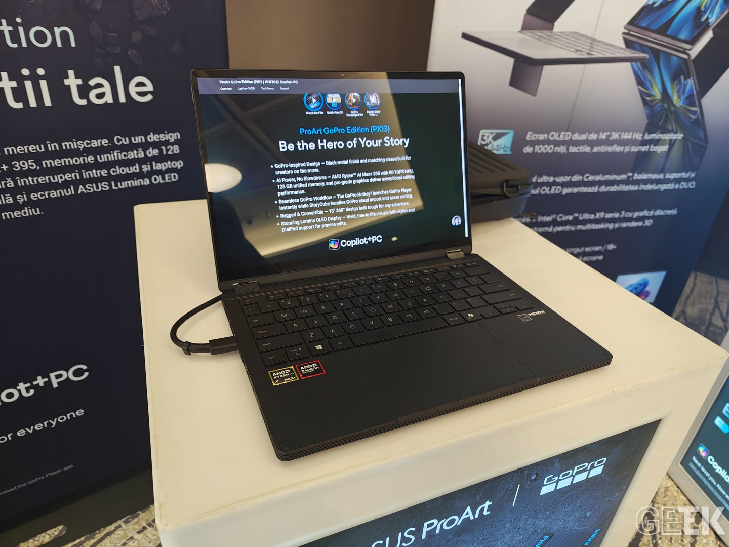 ASUS aduce in Romania laptopul ASUS ProArt GoPro Edition PX13 cu procesor AMD Ryzen AI Max+ 395 si ecran OLED