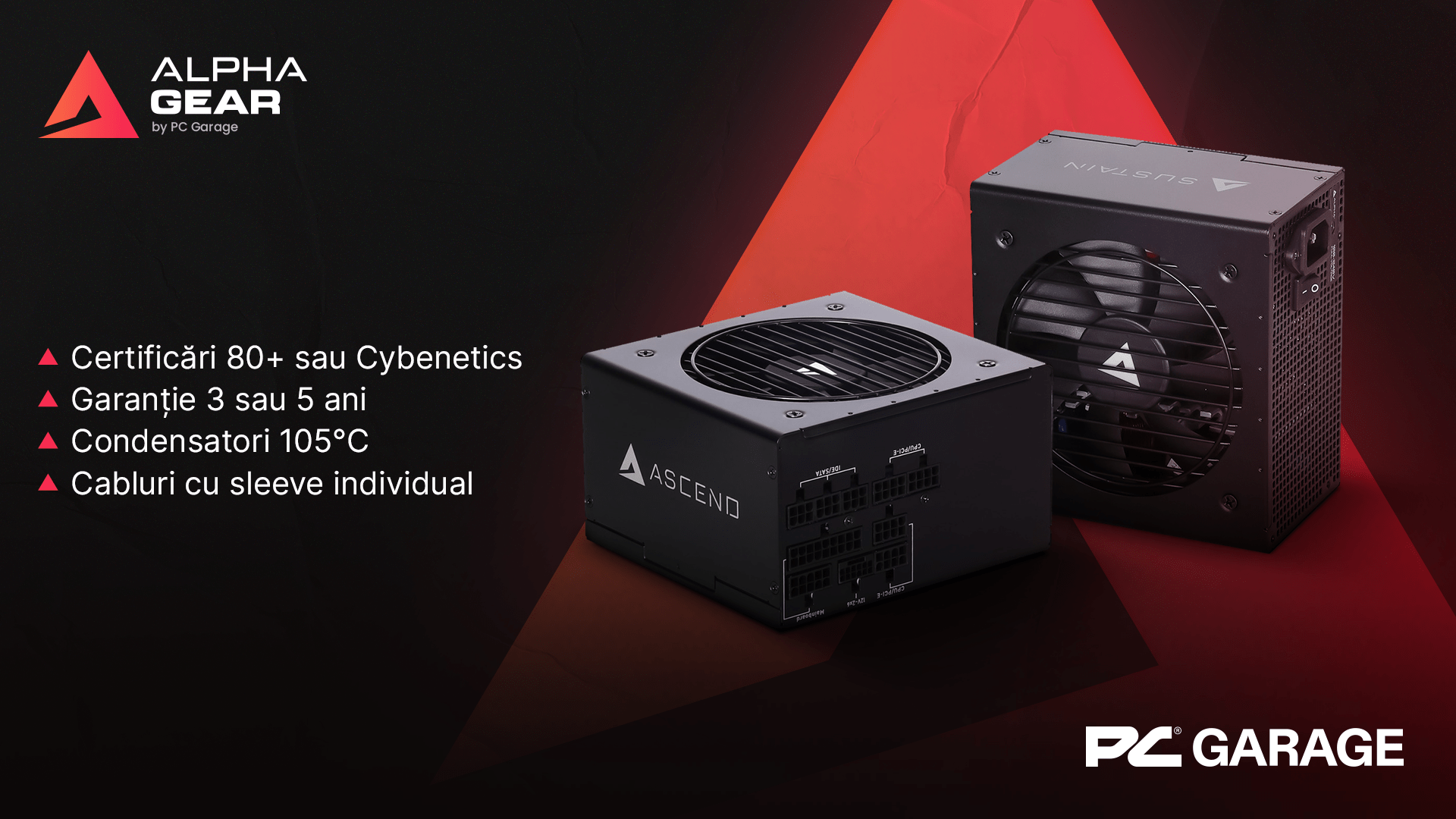 PC Garage lanseaza sursele ALPHAGEAR Ascend, ALPHAGEAR Sustain si ALPHAGEAR Stria