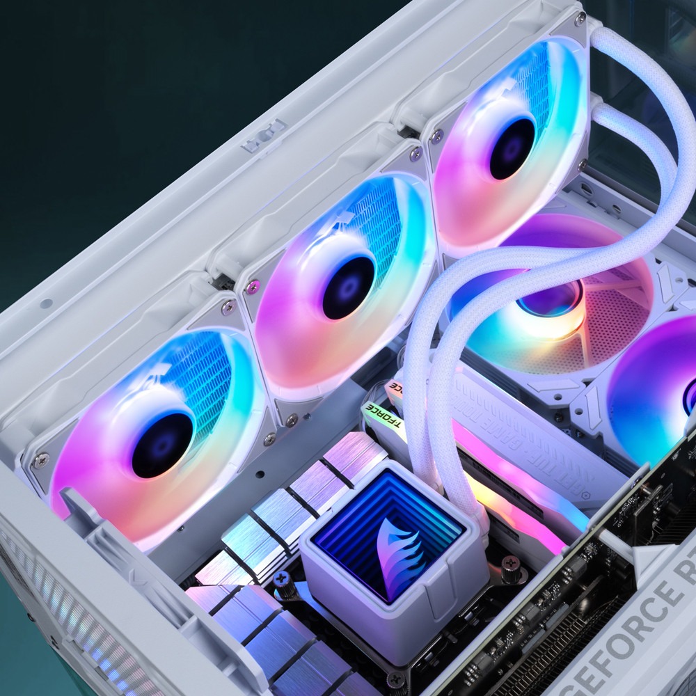 Sharkoon lanseaza S100 ARGB, un AIO de 360 mm cu iluminare infinity mirror