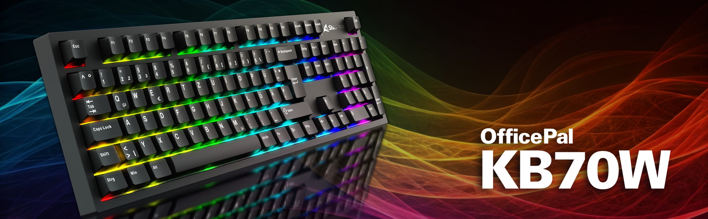 Sharkoon lanseaza OfficePal KB70W si OfficePal KB70W Silent, doua tastaturi de birou cu gasket-mount, suport VIA si conectivitate dual-mode