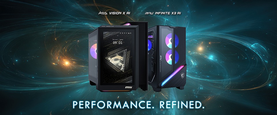 MSI anunta actualizarea desktop-urilor de gaming MSI MEG Vision X AI si MSI MPG Infinite X3 AI cu procesoare din gama Arrow Lake-S Refresh