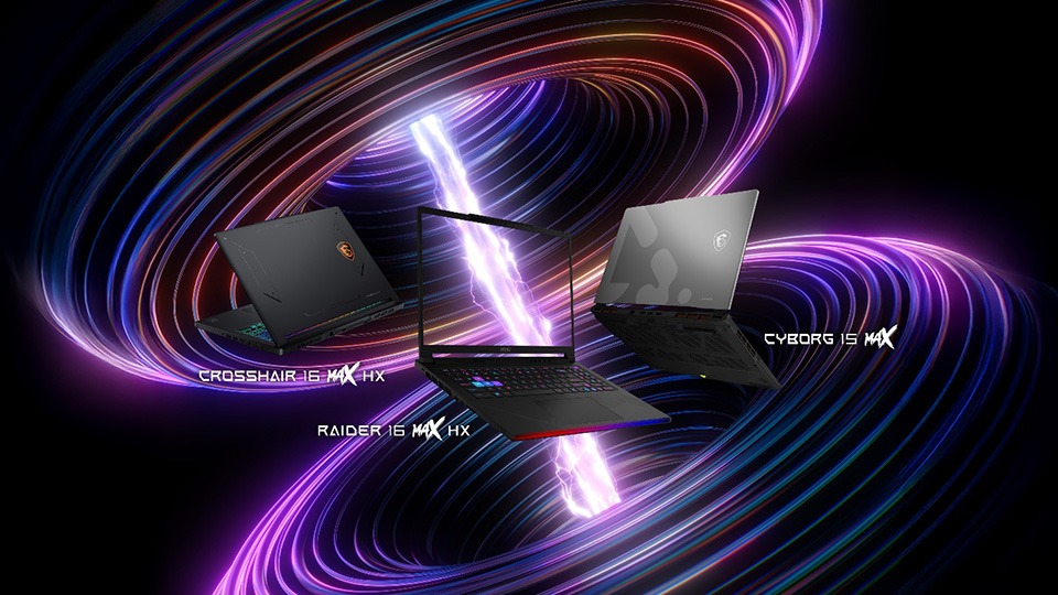 MSI lanseaza gamele Raider 16, Crosshair 16 si Cyborg 15 si actualizeaza gama de gaming de 18 inch